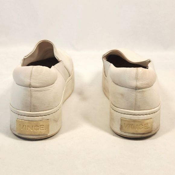 Vince Women's Sz 8M EUR 38 White Warren Slip On Platform Sneakers Loafers - Picture 8 of 14